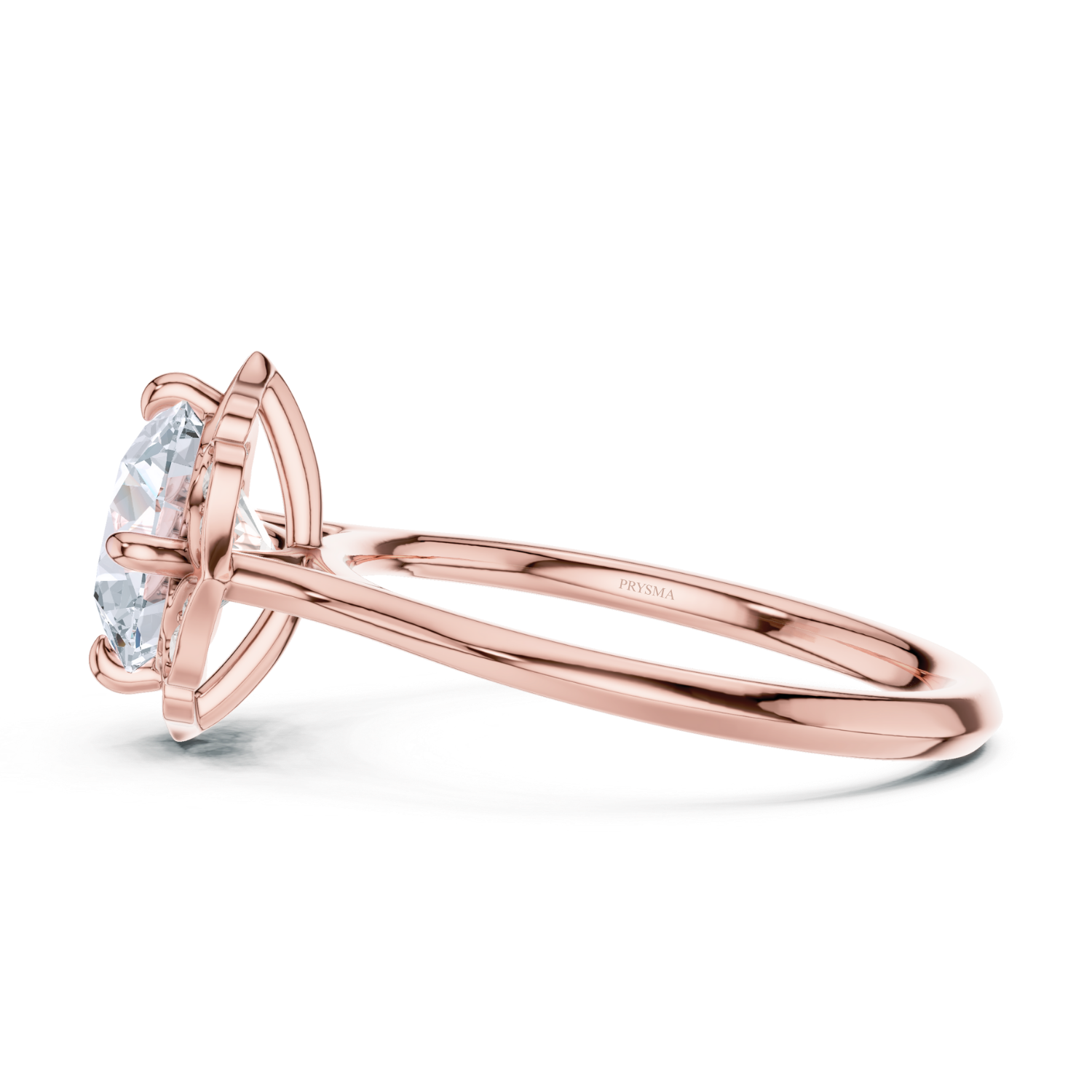Vintage Floral Halo Diamond Ring