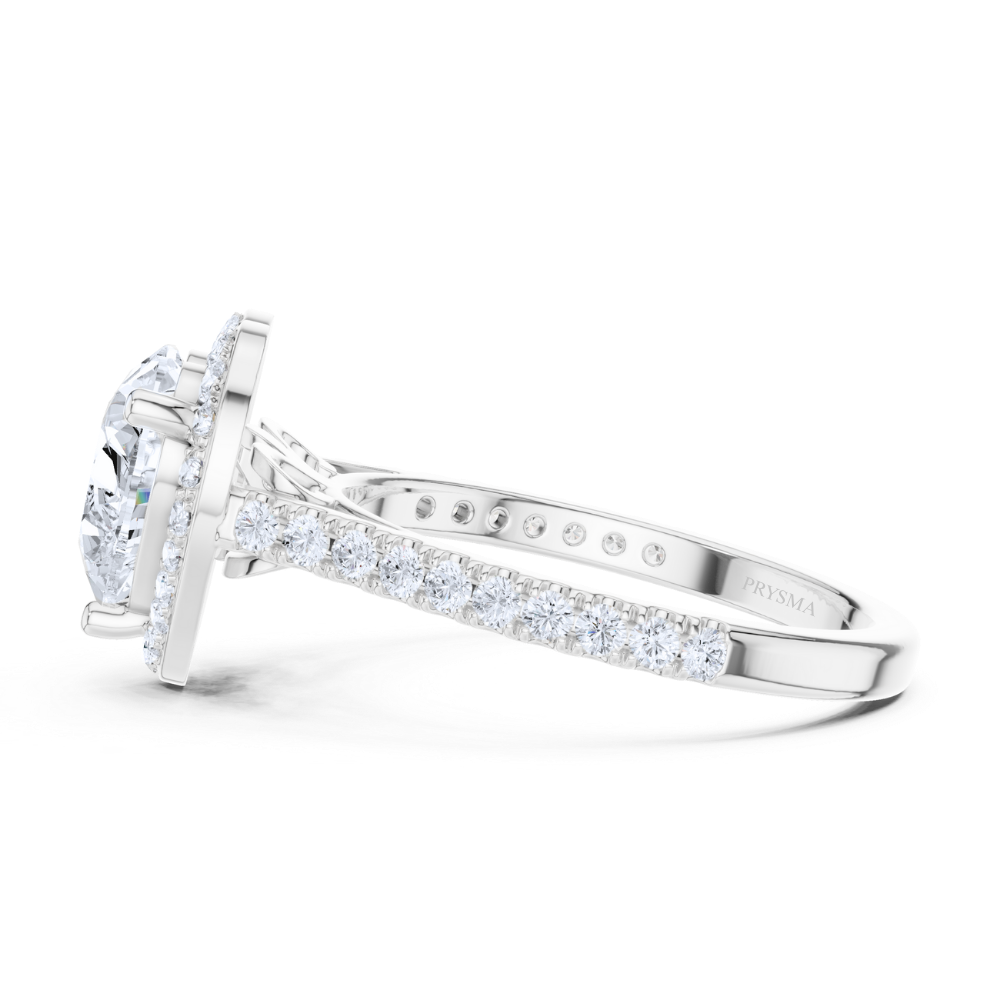 Amour Halo Heart Diamond Ring