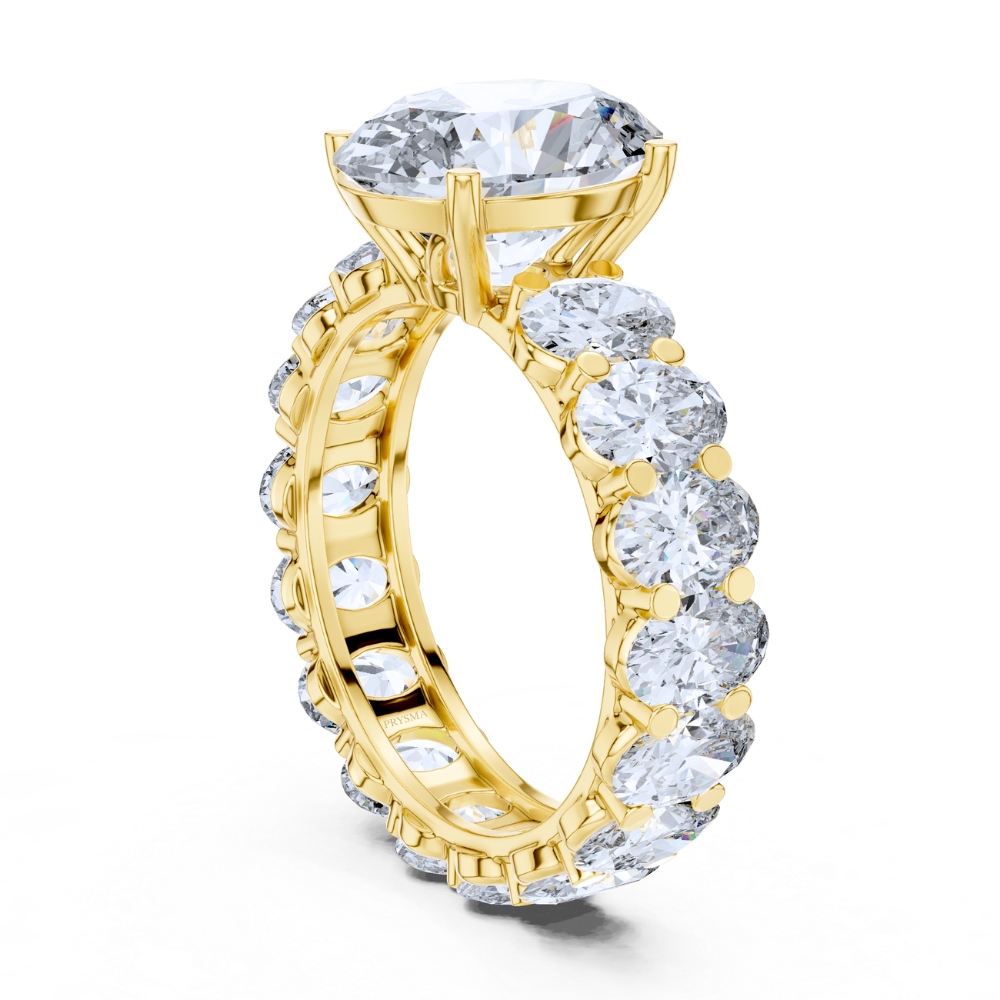 Golden Radiance Oval Eternity Band