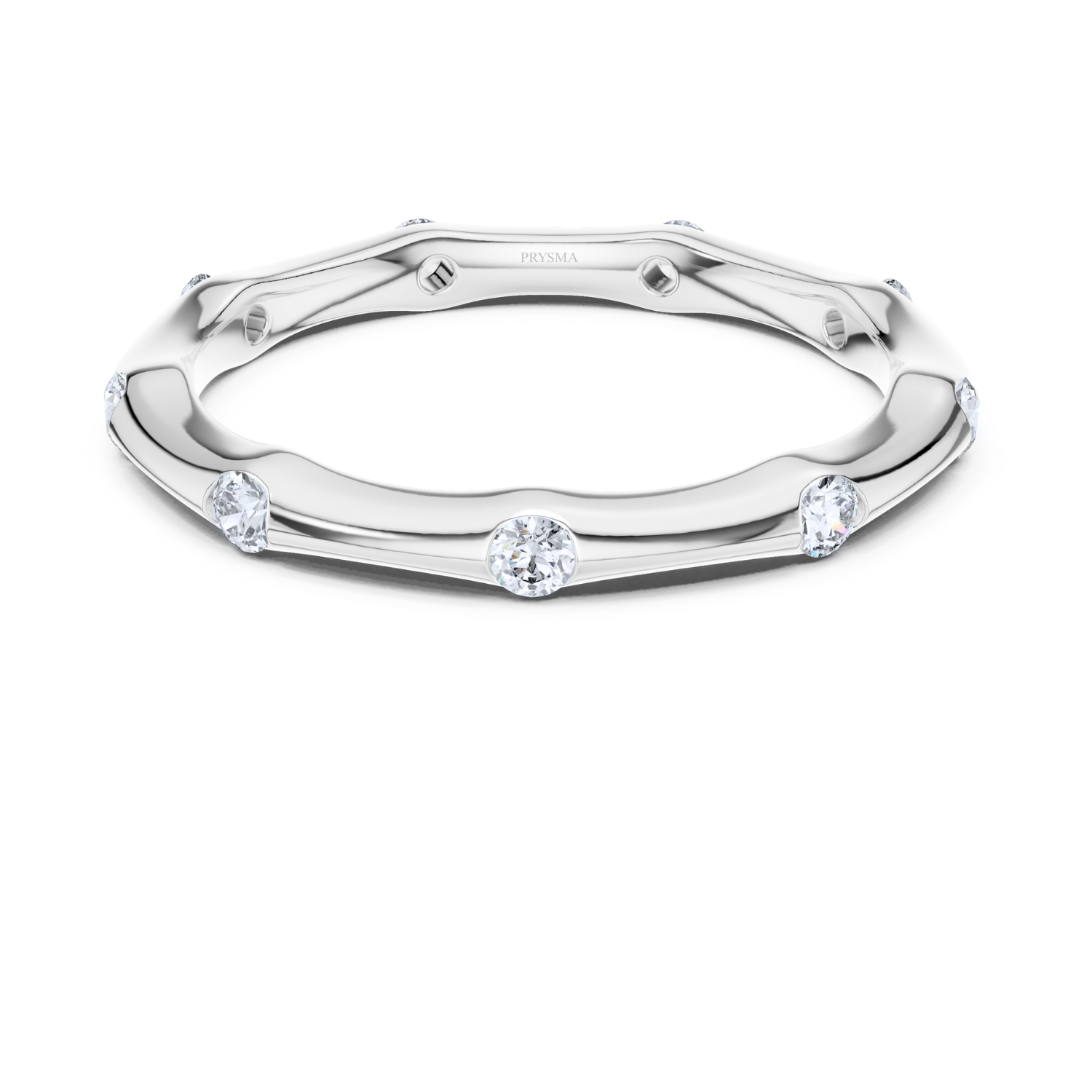 Organic Diamond Bezel Eternity Band