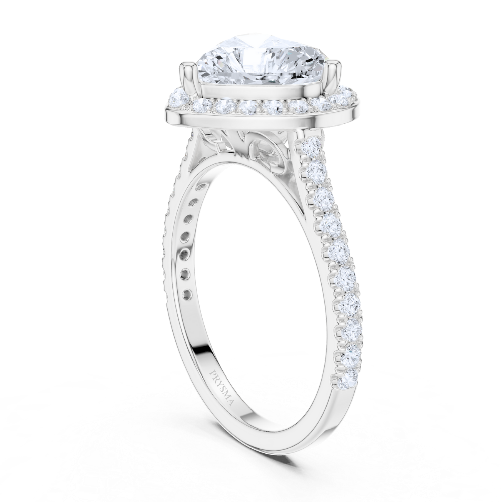Amour Halo Heart Diamond Ring