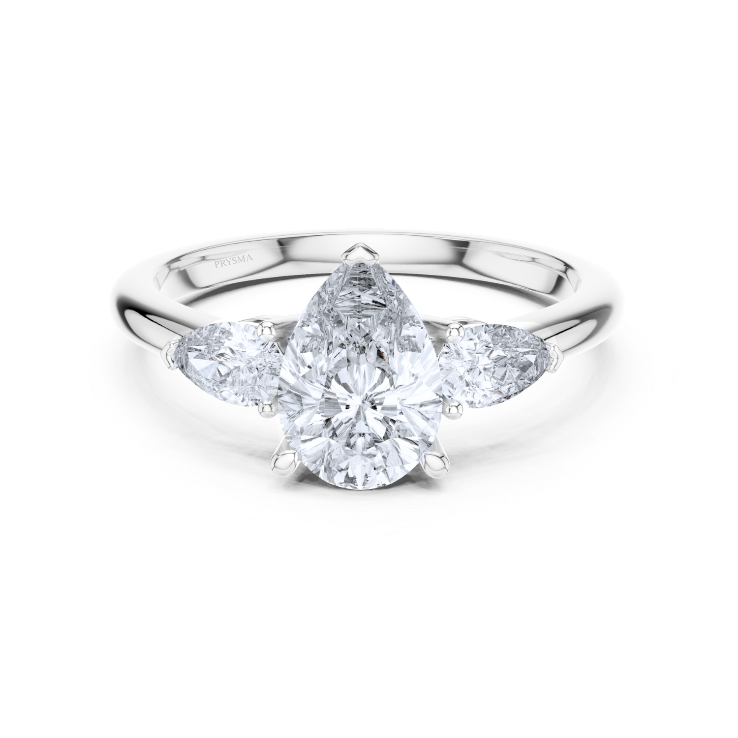 Pear Center Stone With Pear Diamond