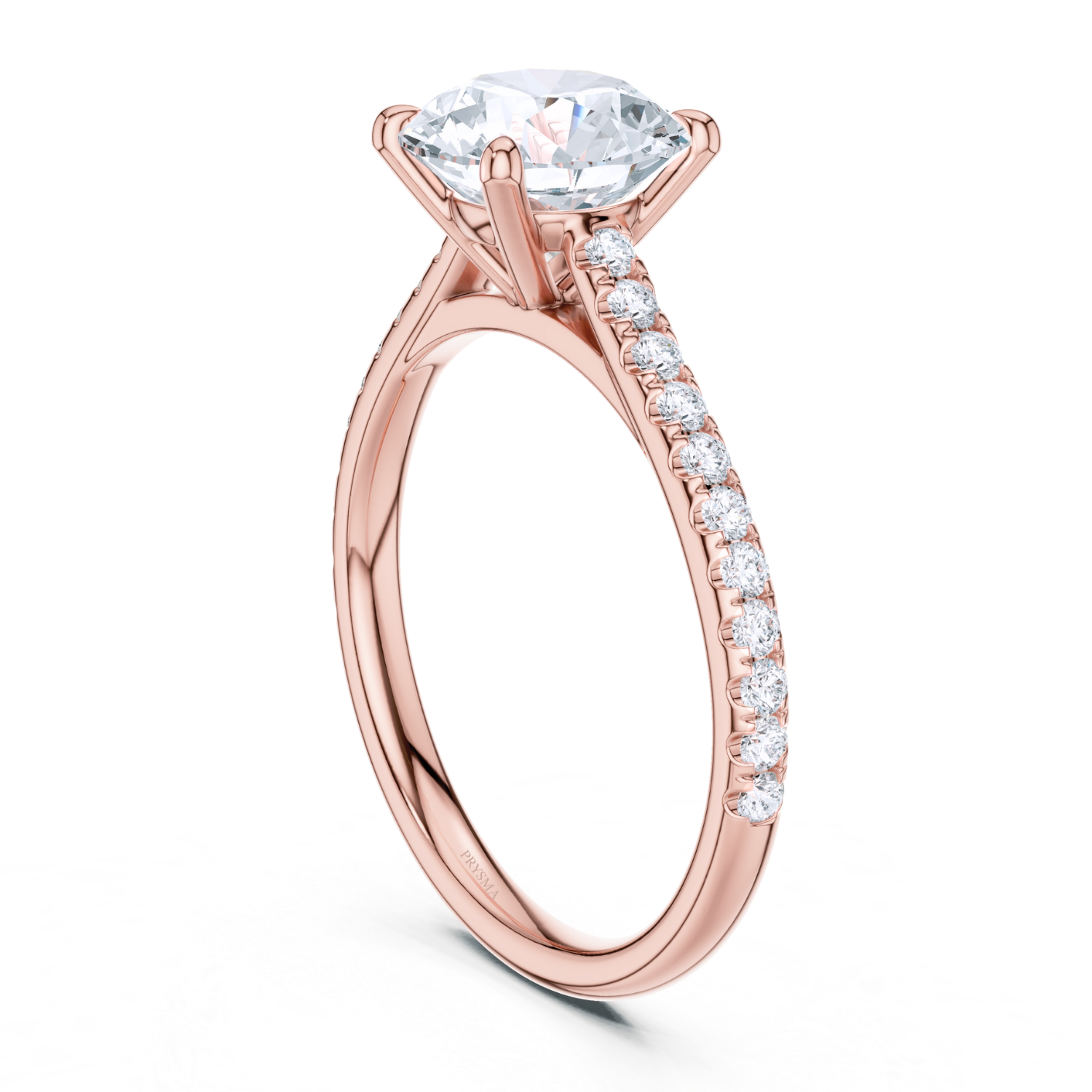 Round Cut Pave Ring