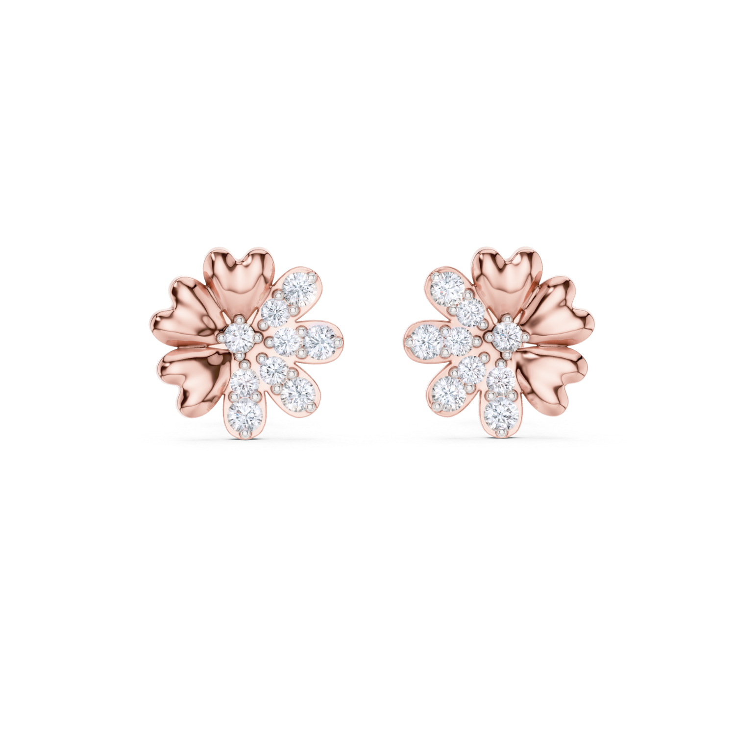Blossom Harmony Diamond Stud Earrings