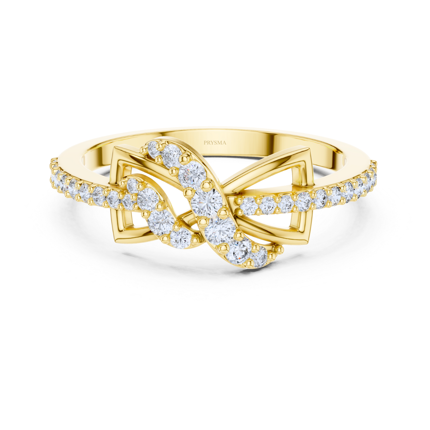 Twisted Floral Grace Diamond Ring