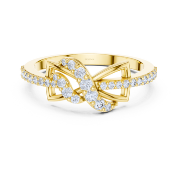 Twisted Floral Grace Diamond Ring