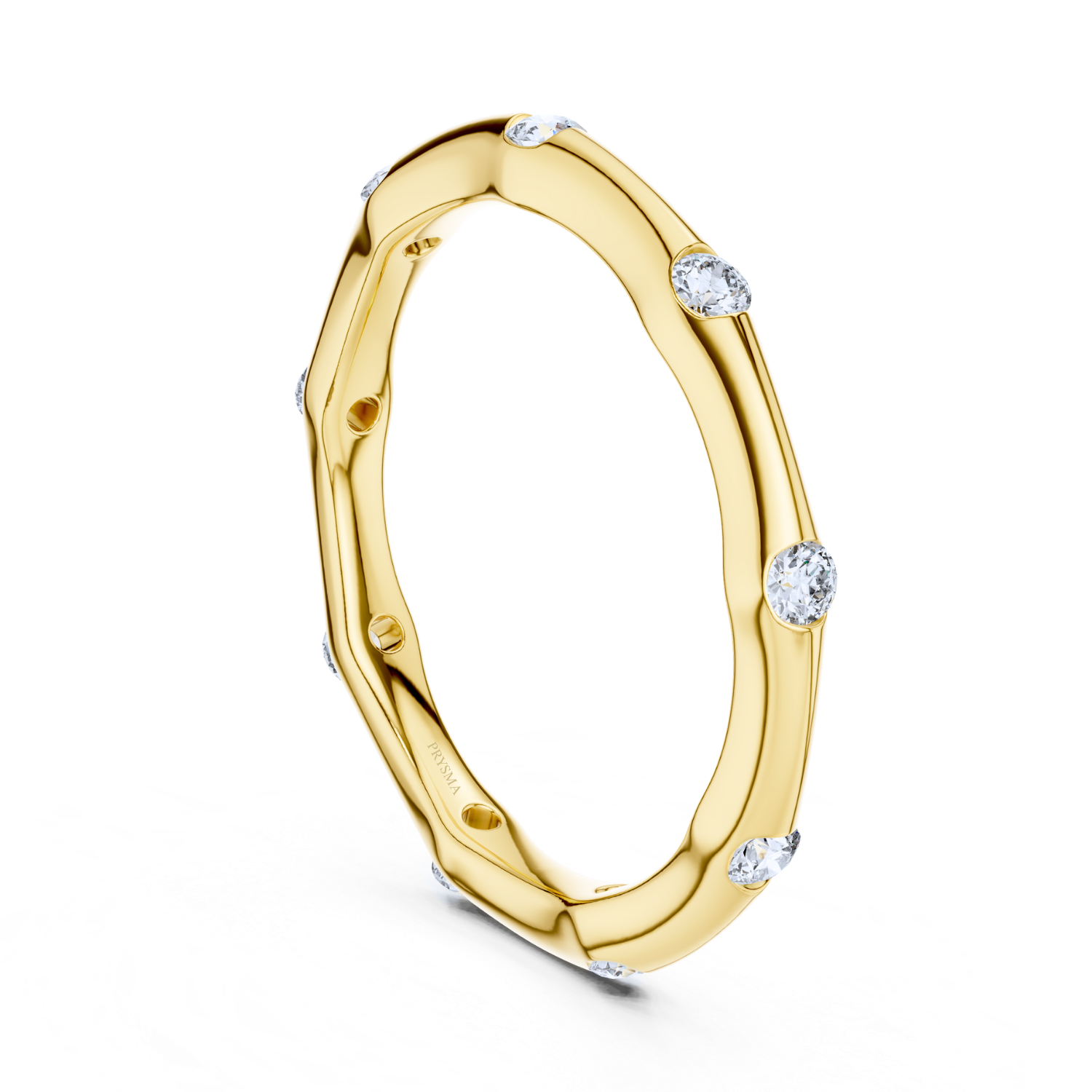 Organic Diamond Bezel Eternity Band