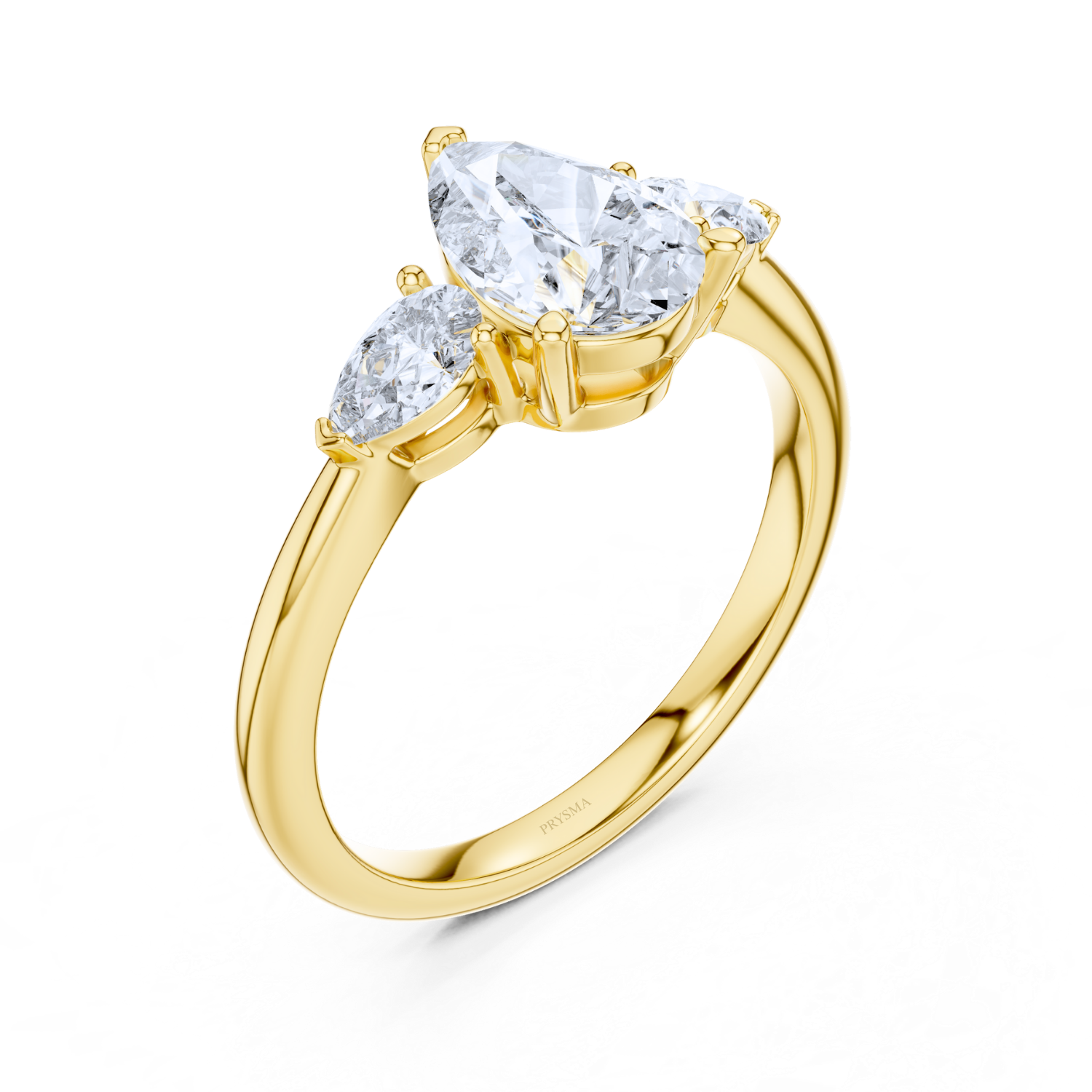 Pear Center Stone With Pear Diamond