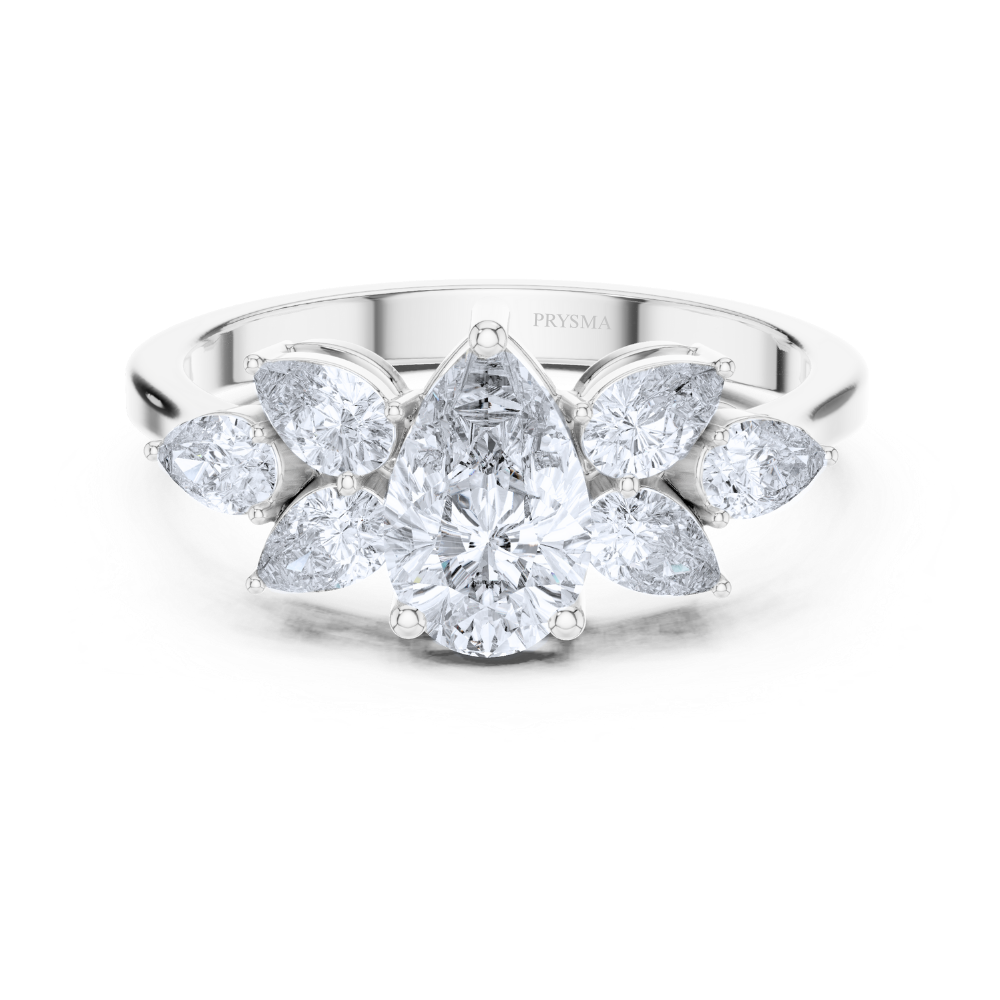 Aurora Pear Cluster Ring