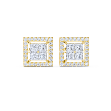 Royal Edge Princess Diamond Studs