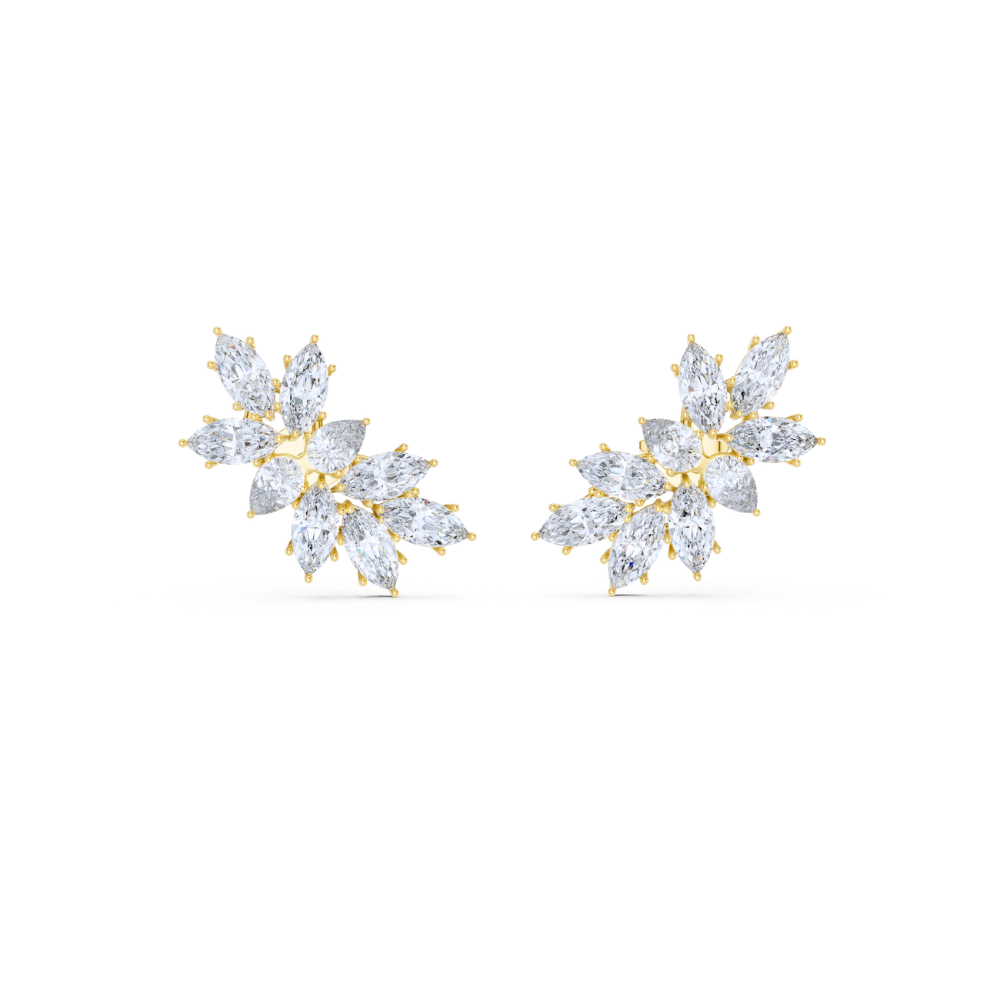 Marquise Bloom Cluster Earrings