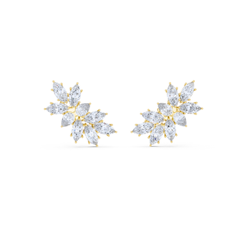 Marquise Bloom Cluster Earrings