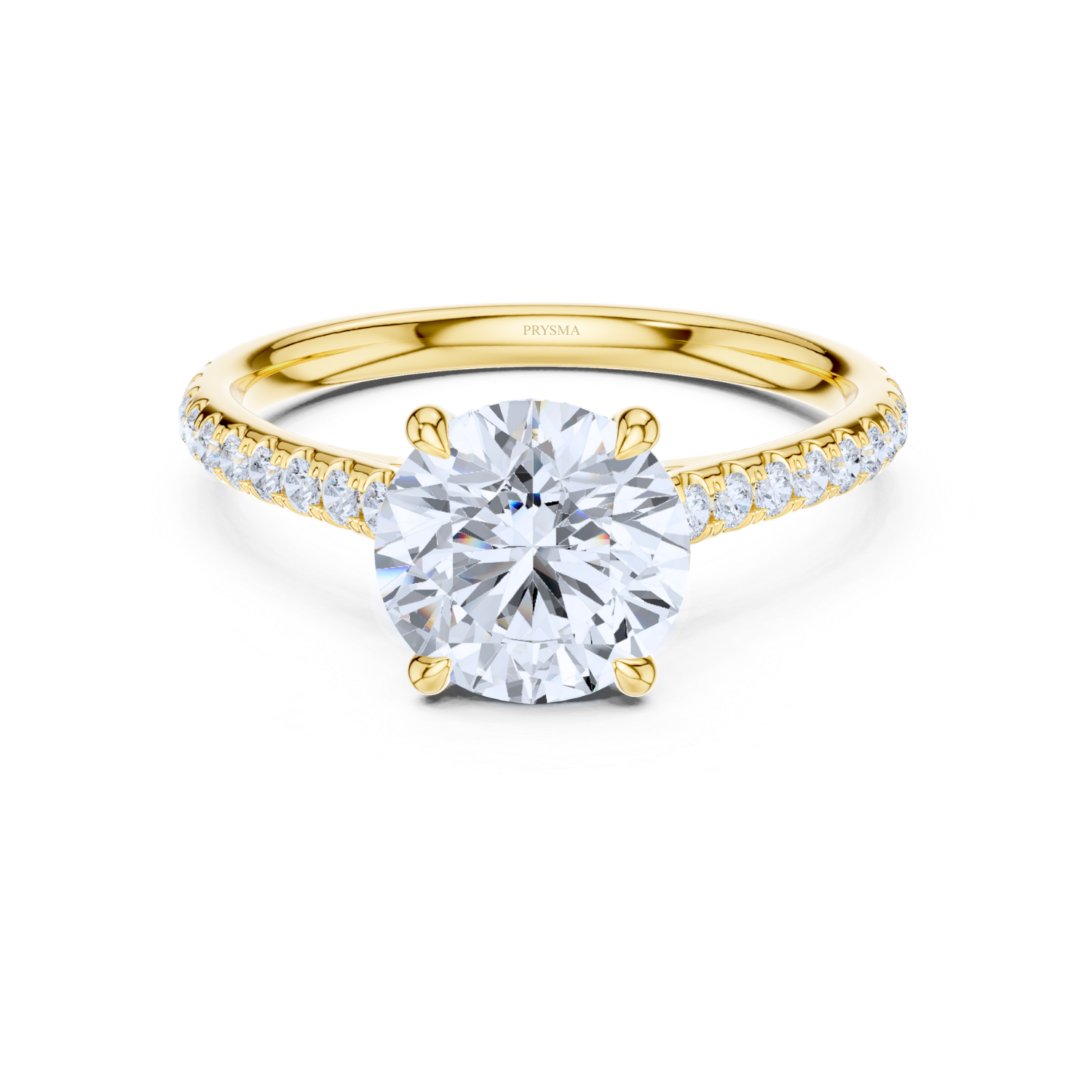 Round Cut Pave Ring