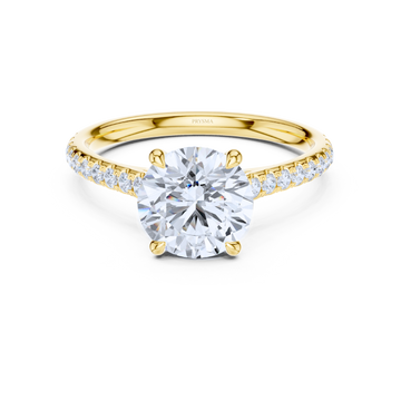 Round Cut Pave Ring