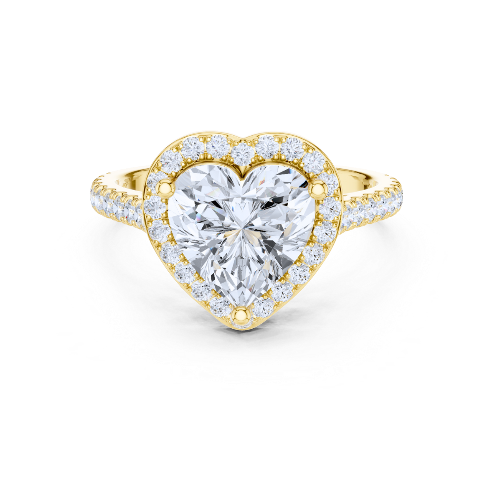 Amour Halo Heart Diamond Ring