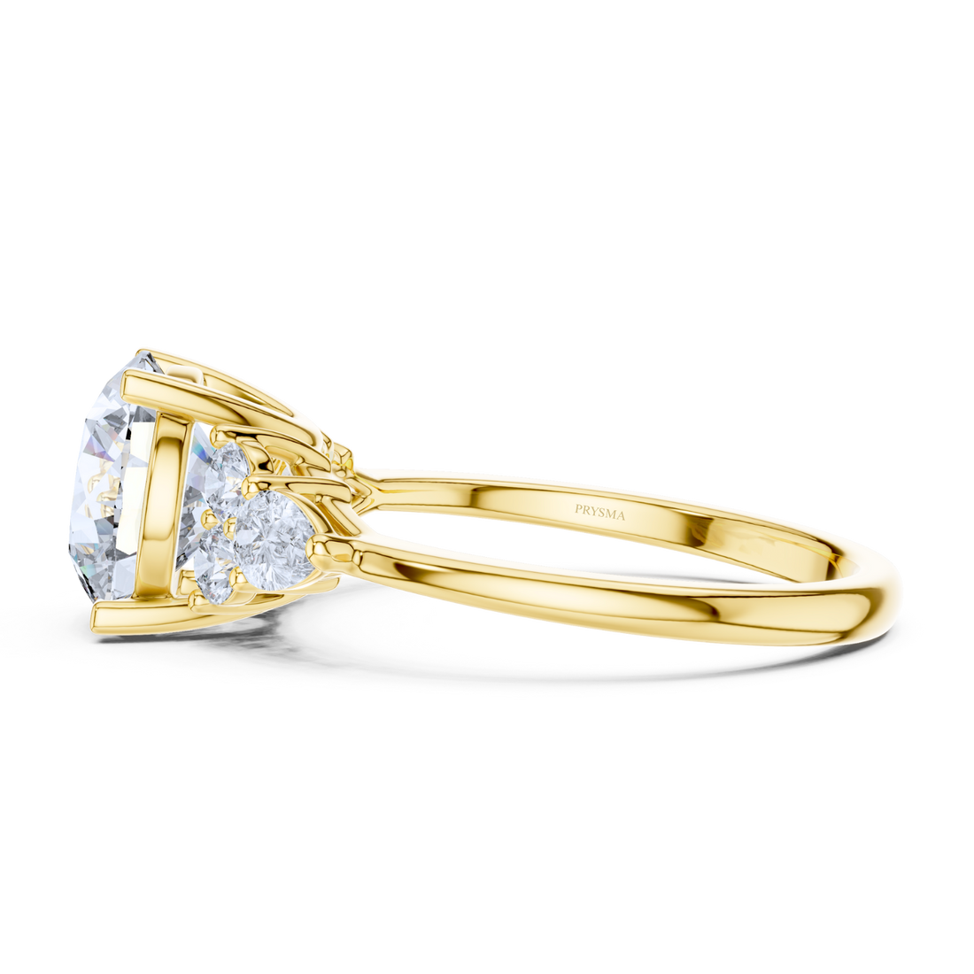 Round-Cut Diamond Three-Stone Ring