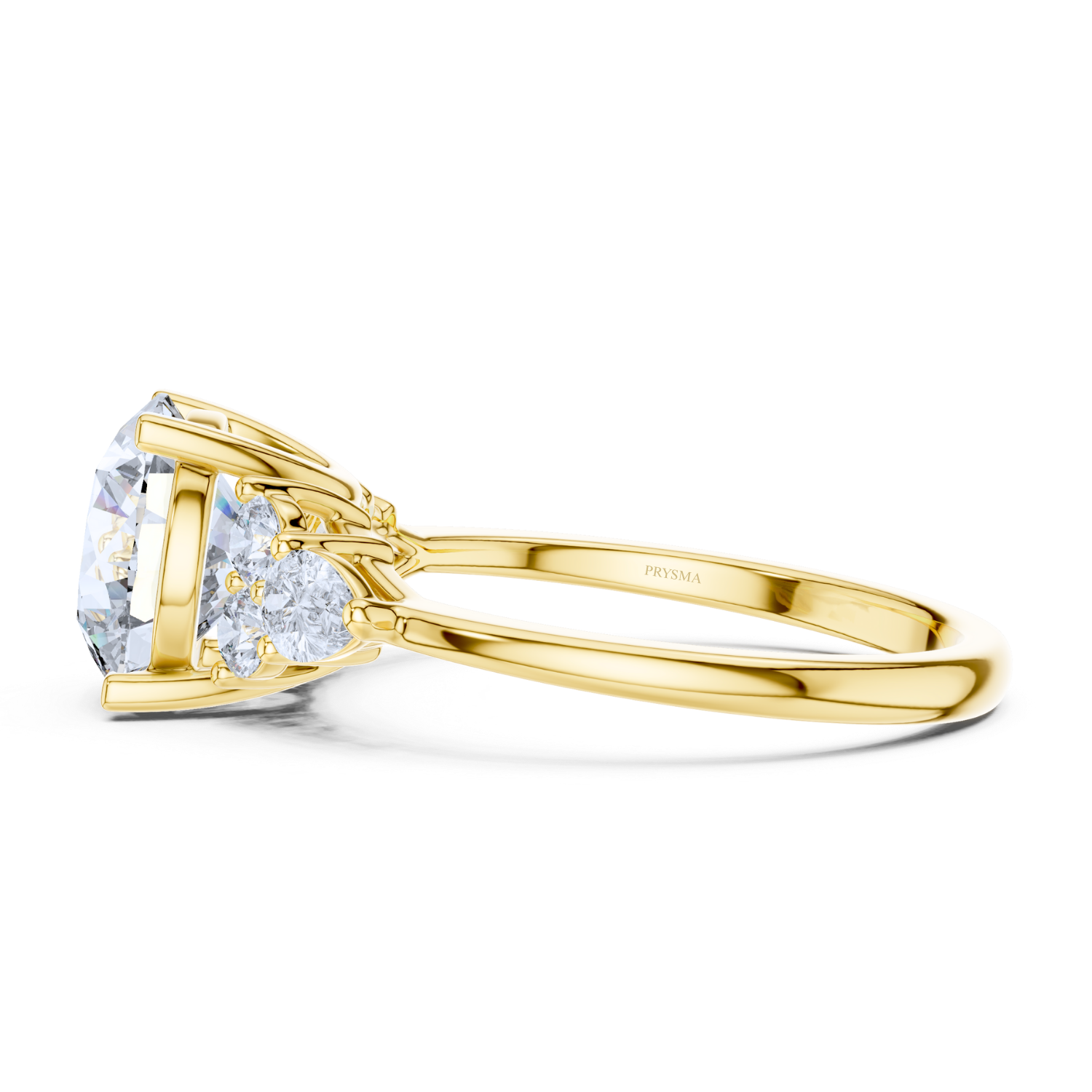 Round-Cut Diamond Three-Stone Ring