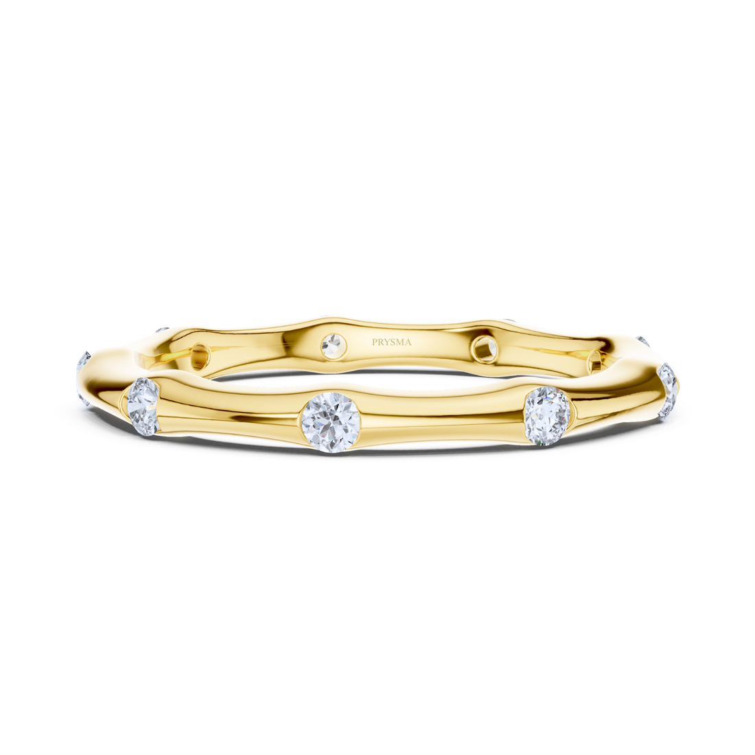 Organic Diamond Bezel Eternity Band