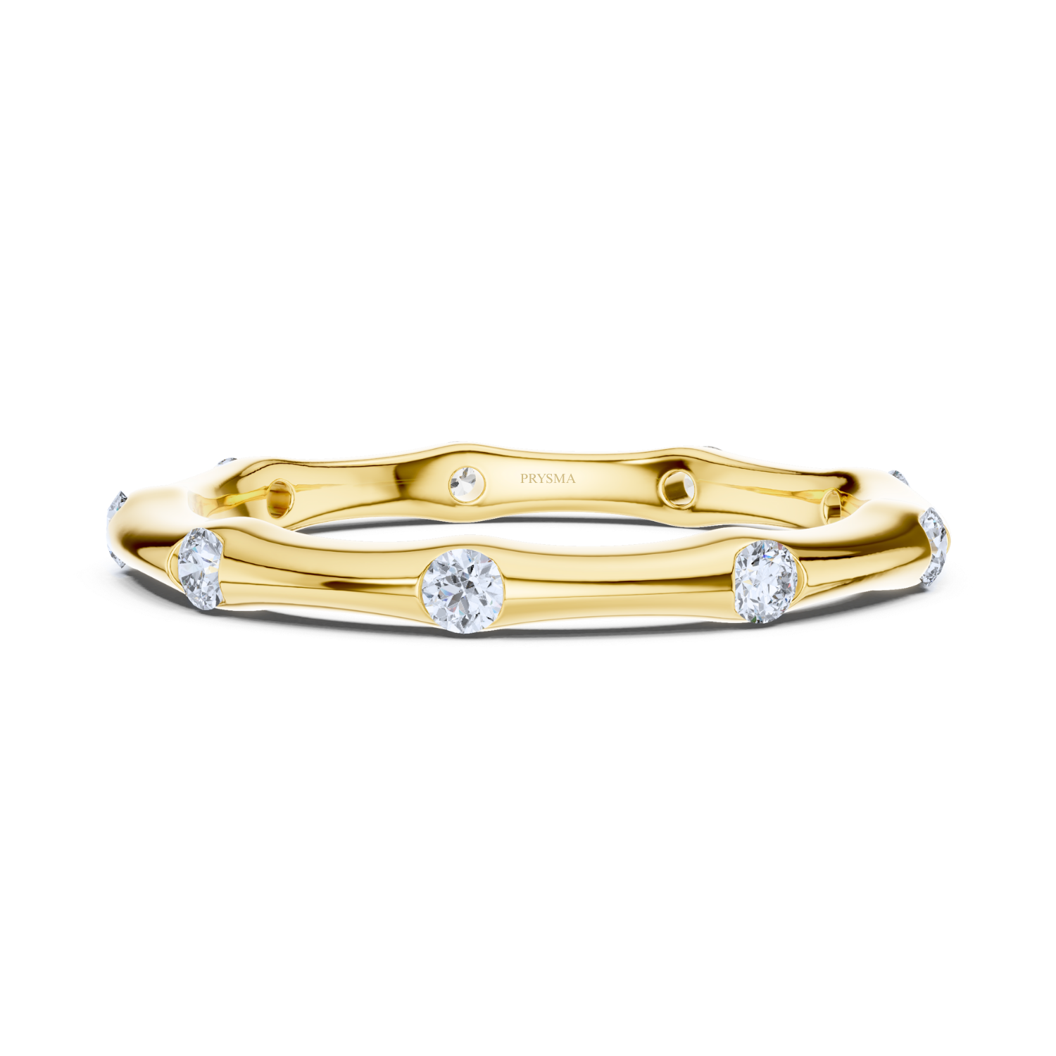 Organic Diamond Bezel Eternity Band