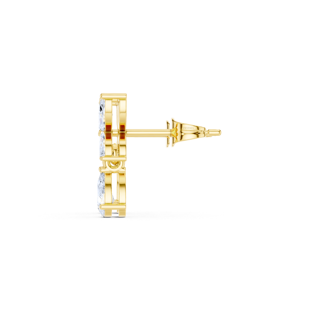 Blooming Elegance Diamond Drop Earrings