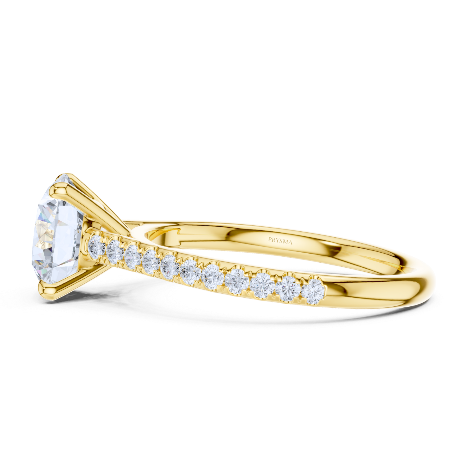 Round Cut Pave Ring