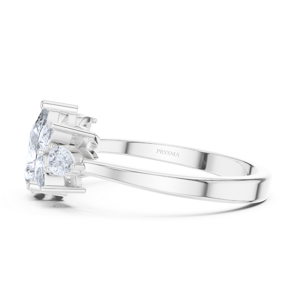 Aurora Pear Cluster Ring