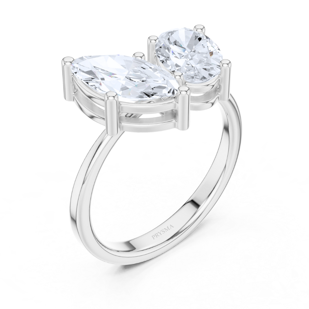 Twin Radiance Statement Ring