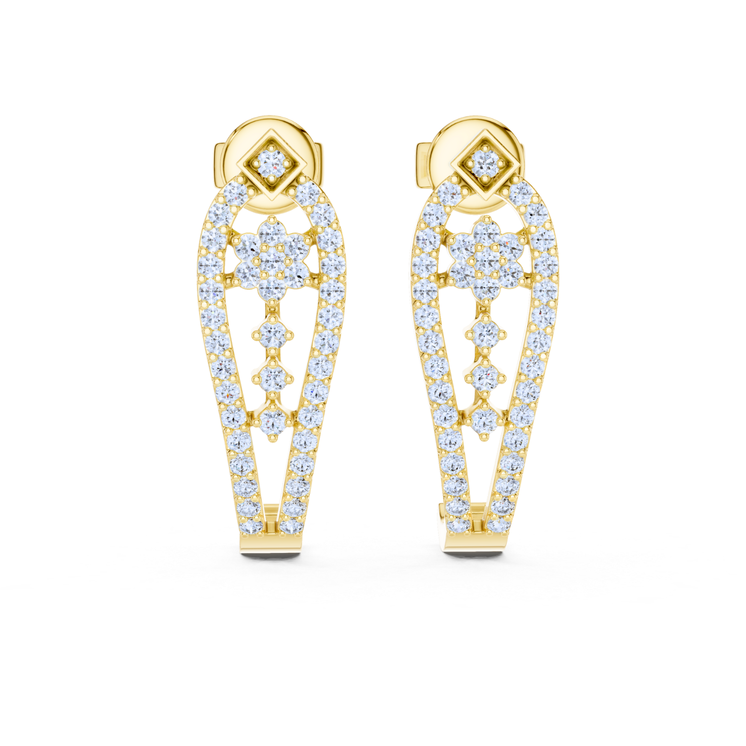 Ethereal Bloom Diamond Earring
