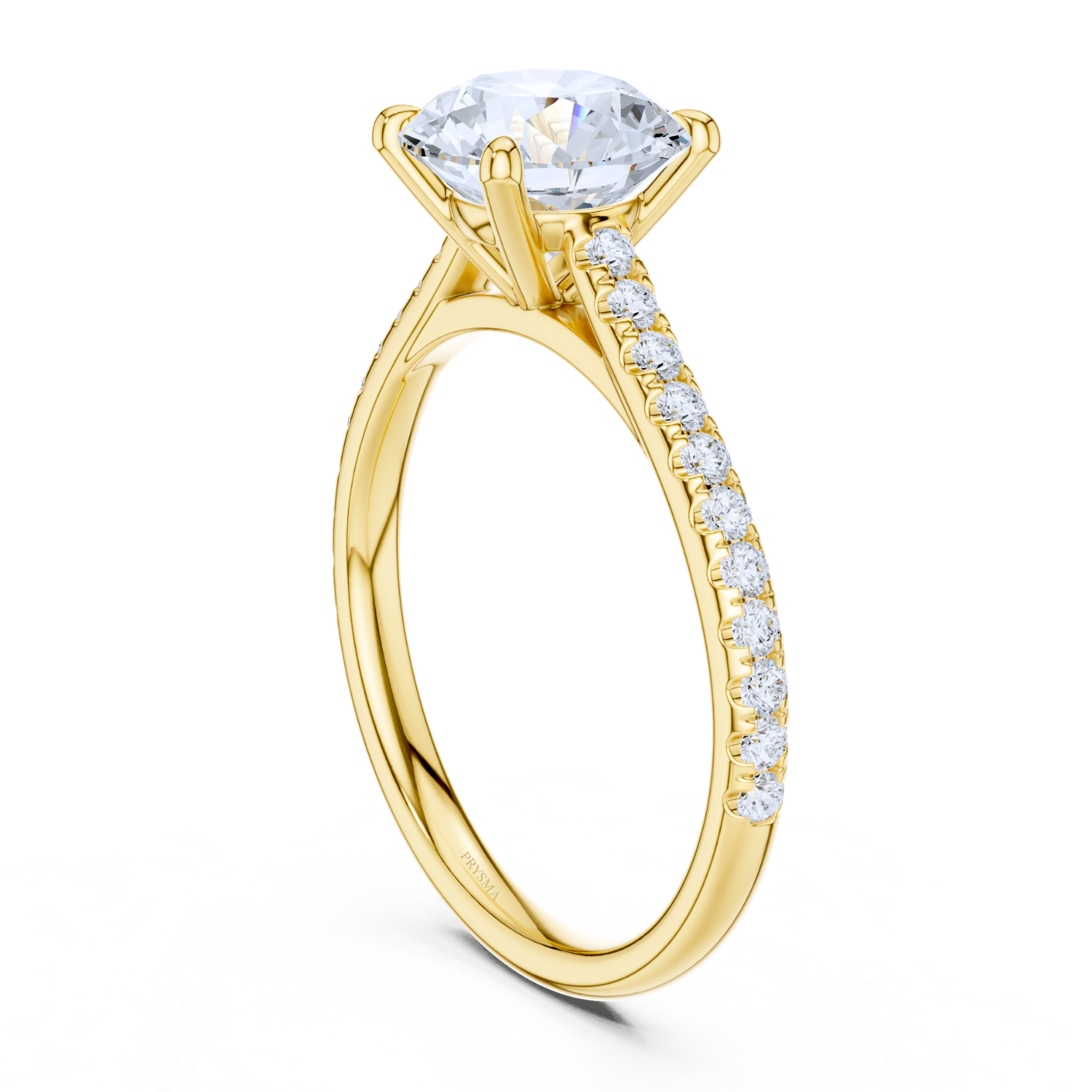 Round Cut Pave Ring