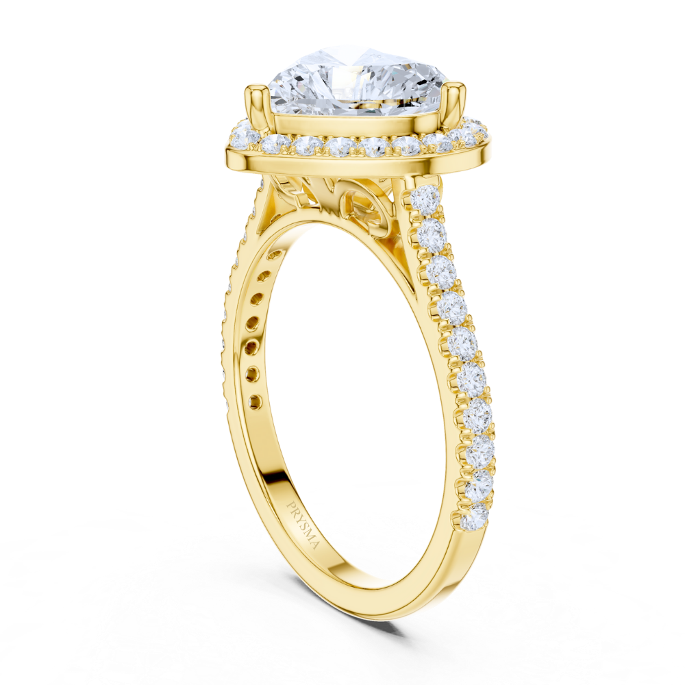 Amour Halo Heart Diamond Ring