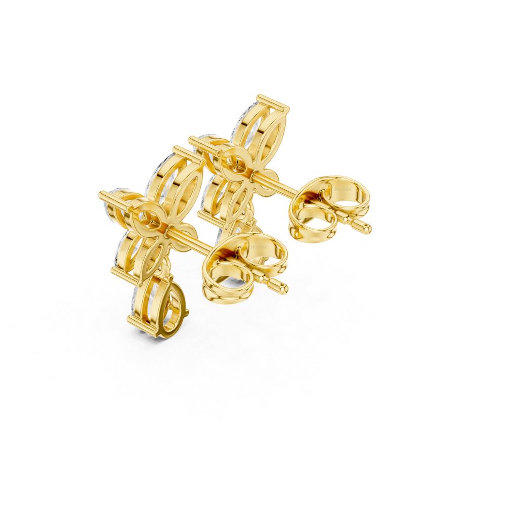 Blooming Elegance Diamond Drop Earrings