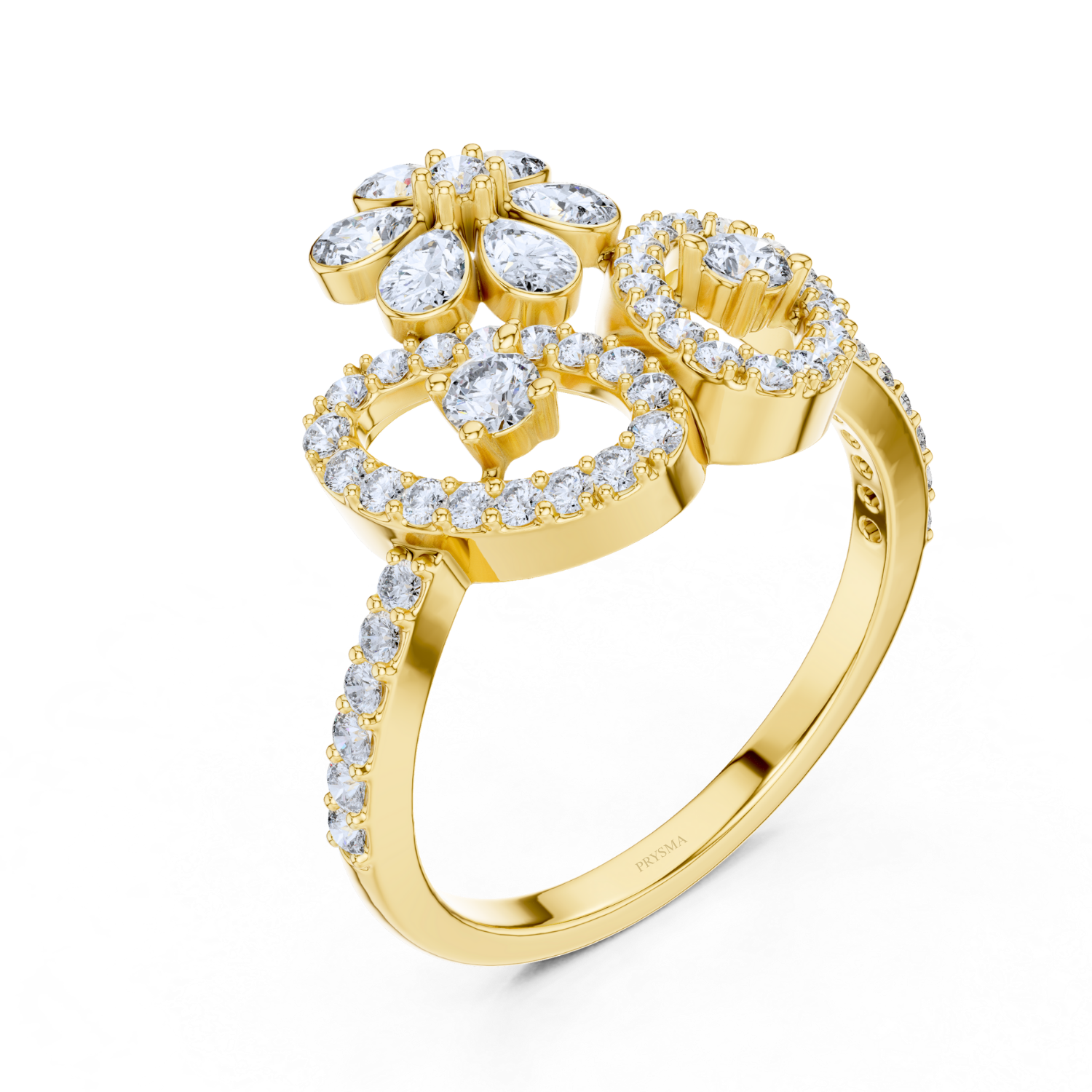 Floral Radiance Diamond Ring