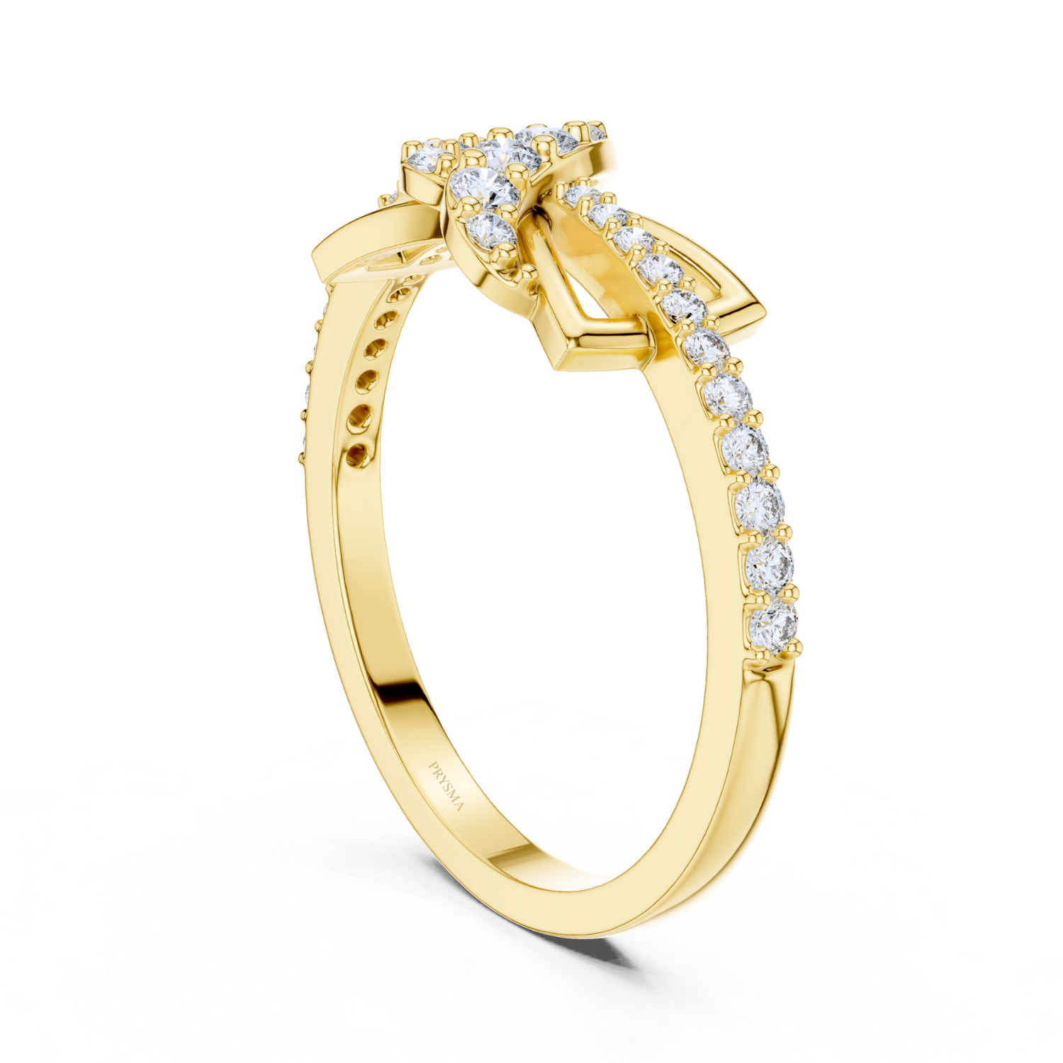 Twisted Floral Grace Diamond Ring