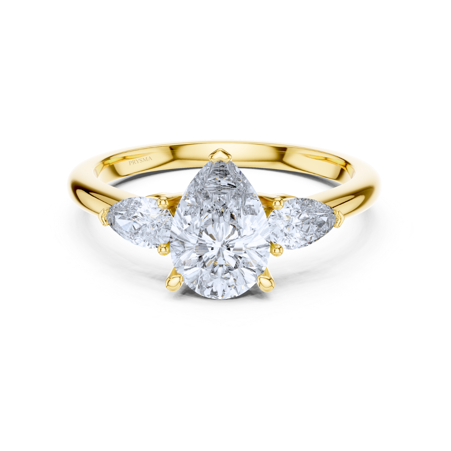 Pear Center Stone With Pear Diamond
