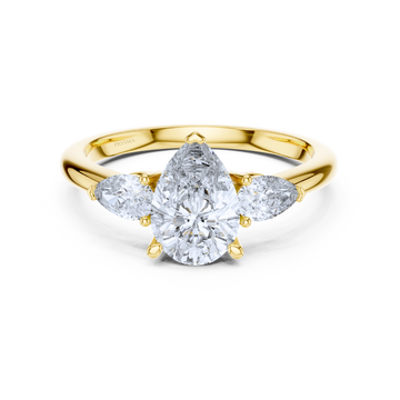 Pear Center Stone With Pear Diamond