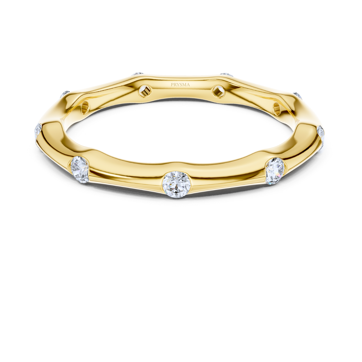 Organic Diamond Bezel Eternity Band