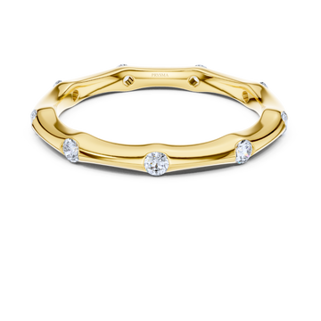 Organic Diamond Bezel Eternity Band