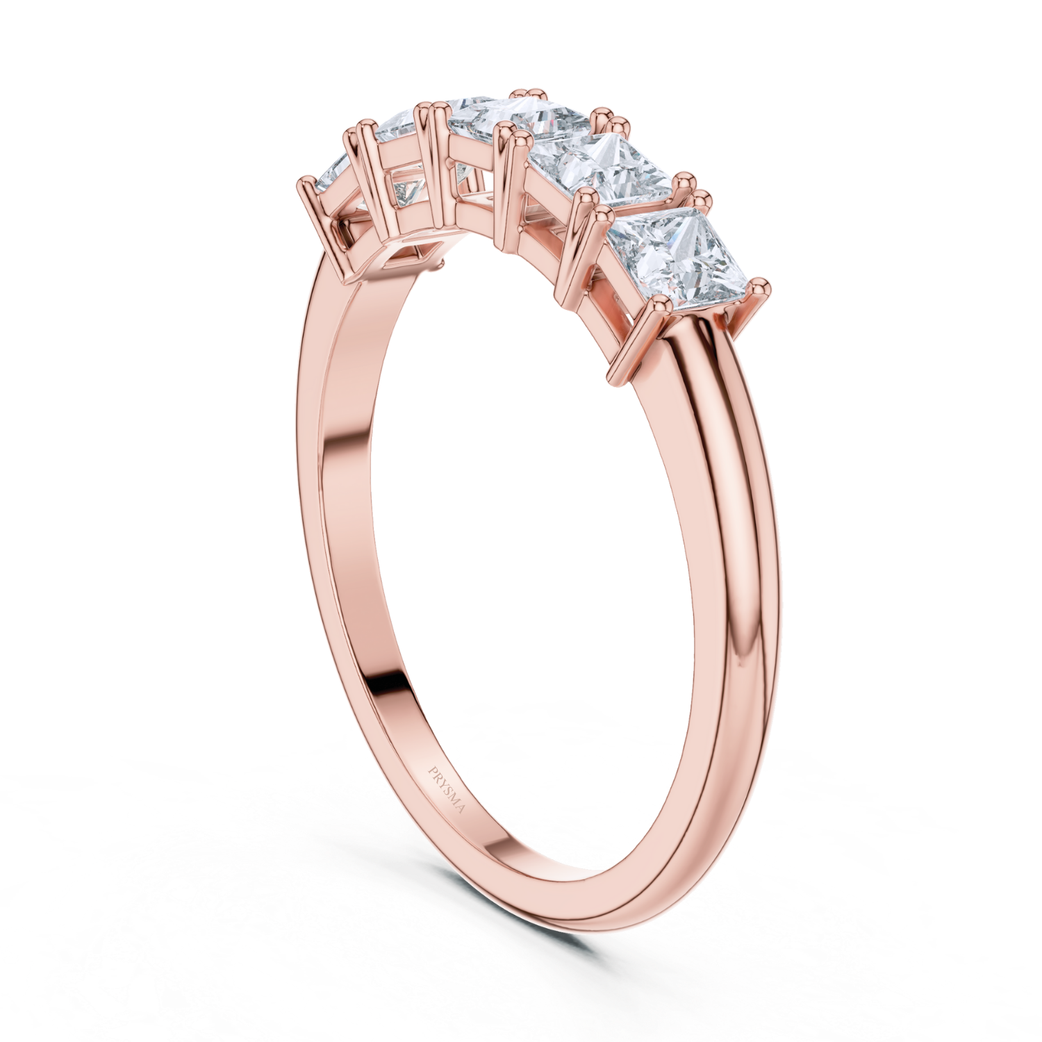 Princess-Cut Five-Stone Diamond Band