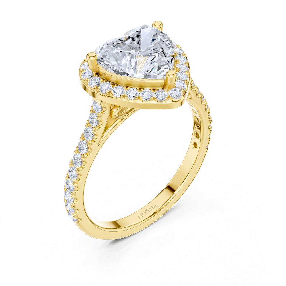 Amour Halo Heart Diamond Ring