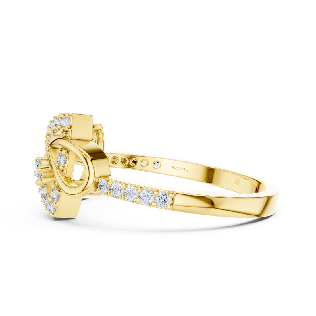 Diamond Crown Halo Ring