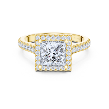 Regal Square Halo Ring