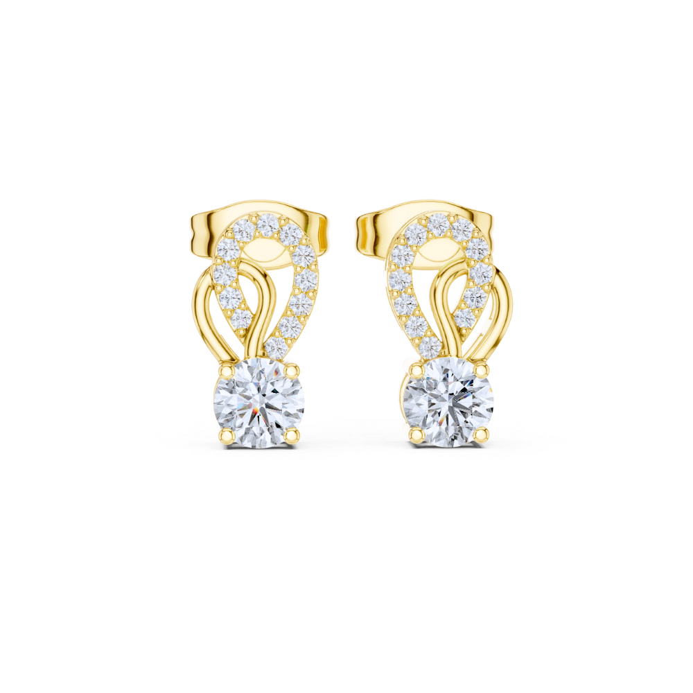 Infinity Loop Diamond Stud Earrings