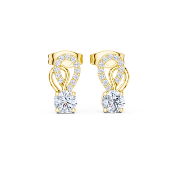 Infinity Loop Diamond Stud Earrings