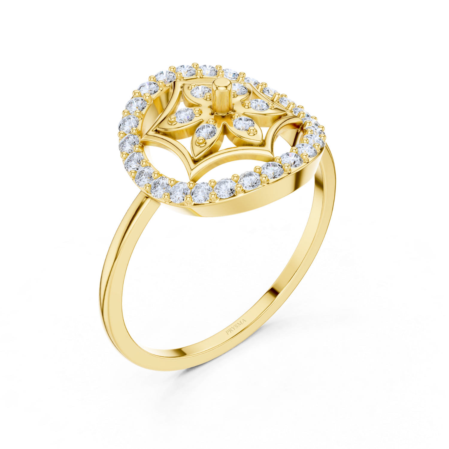 Regal Heart Diamond Ring