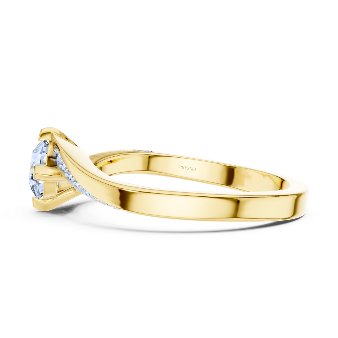 Twisted Elegance Solitaire Ring