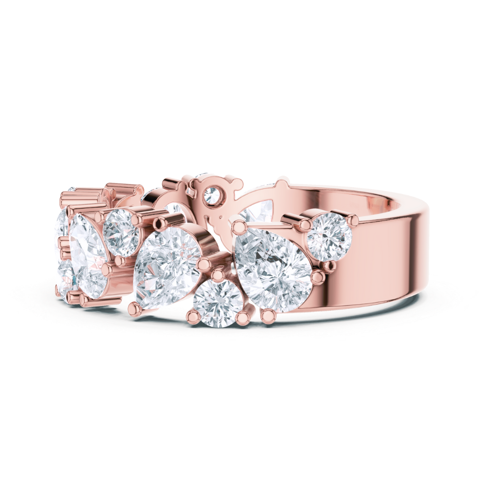 Radiance Teardrop & Round Diamond Ring