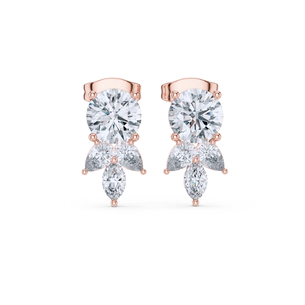 Trio Bloom Diamond Studs