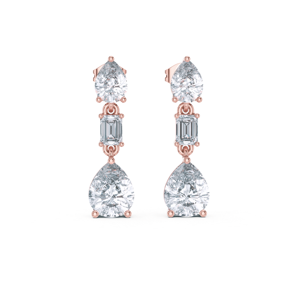 Trilliant Elegance Drop Earrings