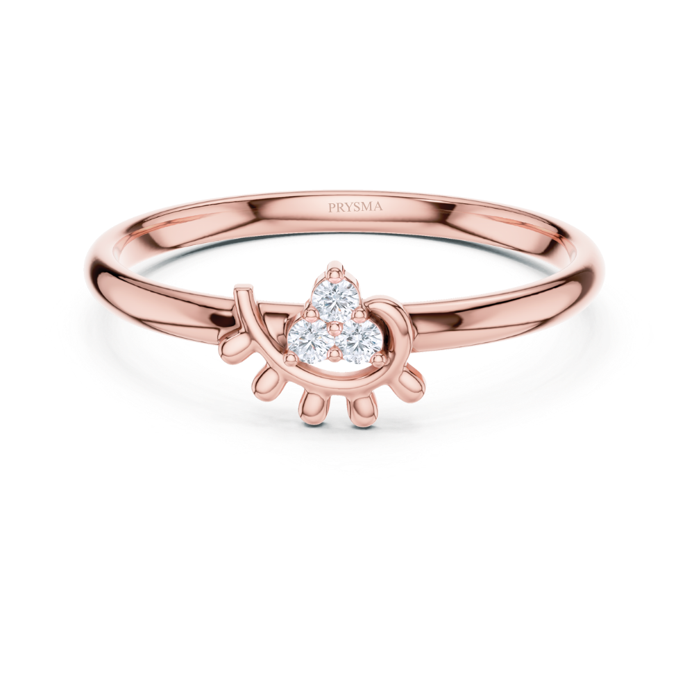 Eyelash Charm Diamond Ring