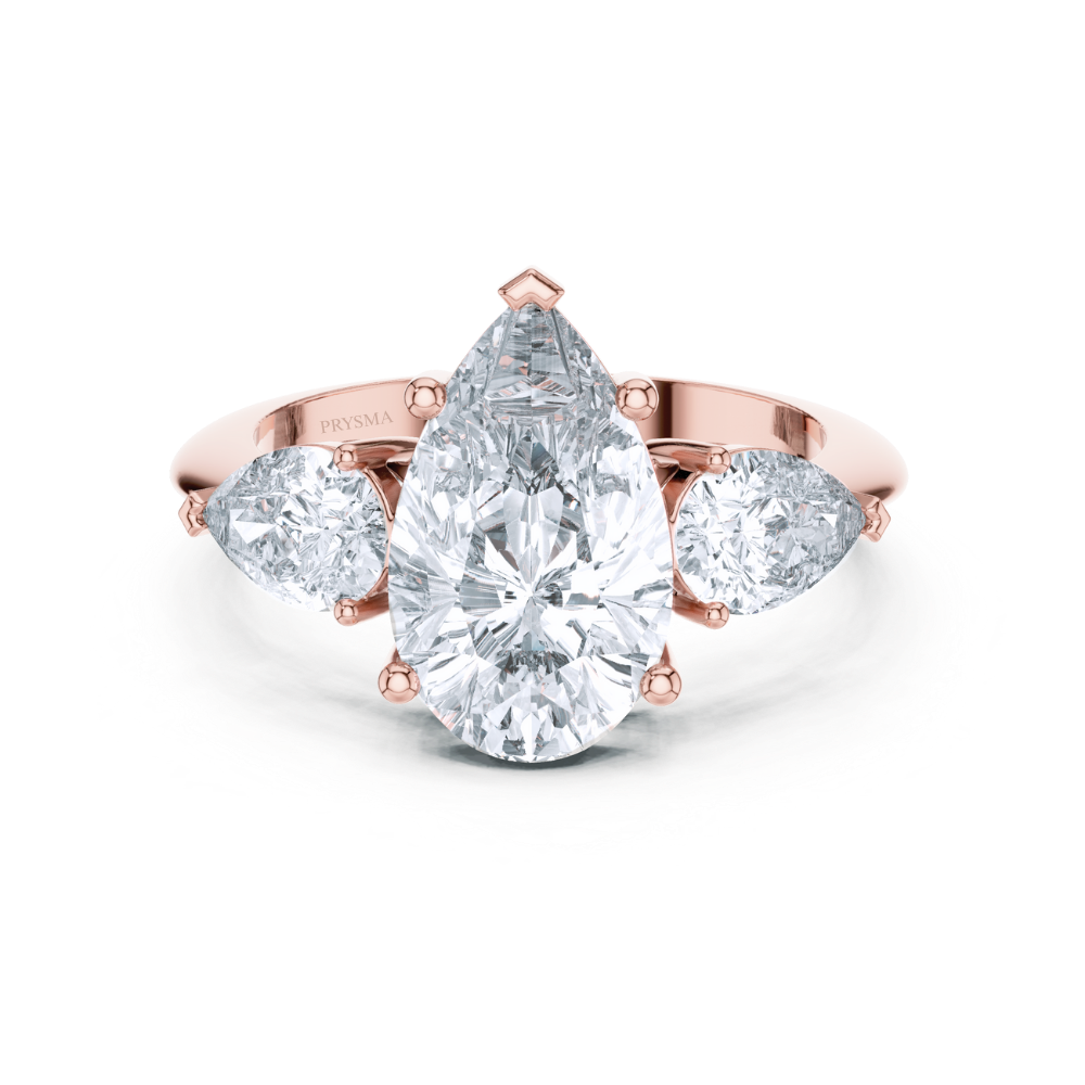 Celeste Teardrop Trilogy Ring